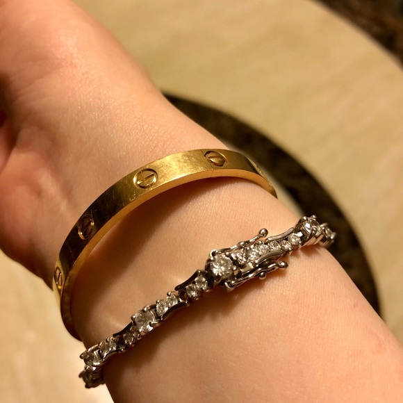 Like New 925 Sterling Silver with Real Crystals Bracelet - Picture 8 of 8